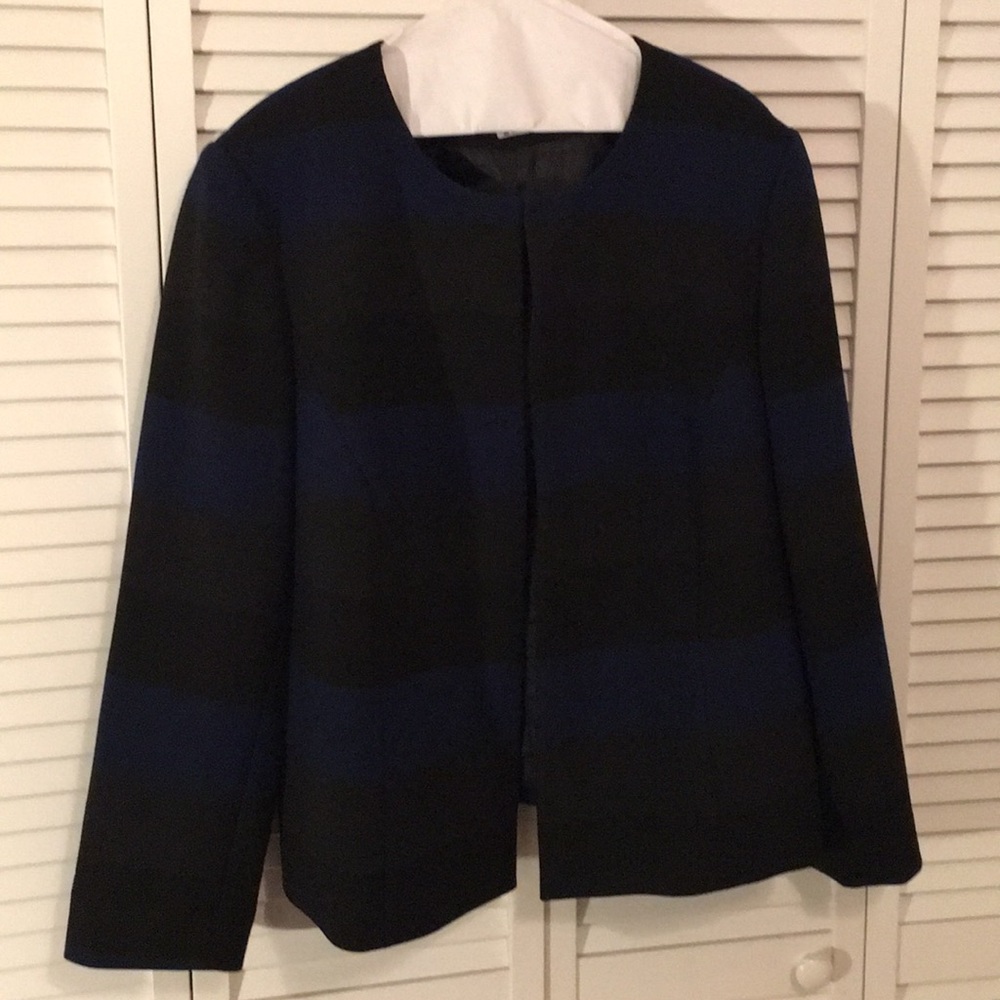 Black, Grey, Blue Jacket